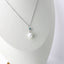 White Baroque Pearl Pendant with Turquoise Accent on Silver-tone Chain