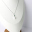 White Baroque Pearl Pendant with Turquoise Accent on Silver-tone Chain
