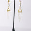 White Baroque Pearl with White & Gold Waterfall Earrings