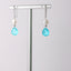 White Baroque Pearl with Turquoise Tourmaline Drop Earrings