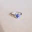 Tanzanite Heart Ring • Directly Sourced Natural Tanzanite • Rhodium-Plated 925 Silver