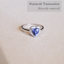 Tanzanite Heart Ring • Directly Sourced Natural Tanzanite • Rhodium-Plated 925 Silver