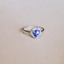 Tanzanite Heart Ring • Directly Sourced Natural Tanzanite • Rhodium-Plated 925 Silver