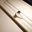 Chrome Green Tourmaline Ring • Natural Brazilian Tourmaline • Rhodium-Plated 925 Sterling Silver • October Birthstone