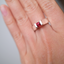 Red Spinel Tension-Style Ring • Natural Sri Lankan Spinel • Directly Sourced • Handmade • Solid Sterling Silver