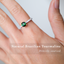 Chrome Green Tourmaline Ring • Natural Brazilian Tourmaline • Rhodium-Plated 925 Sterling Silver • October Birthstone