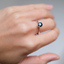 Forest Green Tourmaline Ring • Natural Brazilian Tourmaline • Rhodium-Plated 925 Sterling Silver • October Birthstone