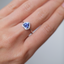 Tanzanite Heart Ring • Directly Sourced Natural Tanzanite • Rhodium-Plated 925 Silver