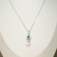 Blue Tourmaline Pearl Drop Pendant Necklace •  Directly Sourced • Natural Cambodian Tourmaline • Sterling Silver