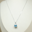 Blue Zircon Pendant Necklace • Natural Cambodian Zircon • Directly Sourced Natural Cambodian Zircon • Sterling Silver
