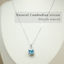 Blue Zircon Pendant Necklace • Natural Cambodian Zircon • Directly Sourced Natural Cambodian Zircon • Sterling Silver