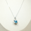 Blue Zircon Pendant Necklace • Natural Cambodian Zircon • Directly Sourced Natural Cambodian Zircon • Sterling Silver