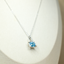 Blue Zircon Pendant Necklace • Natural Cambodian Zircon • Directly Sourced Natural Cambodian Zircon • Sterling Silver