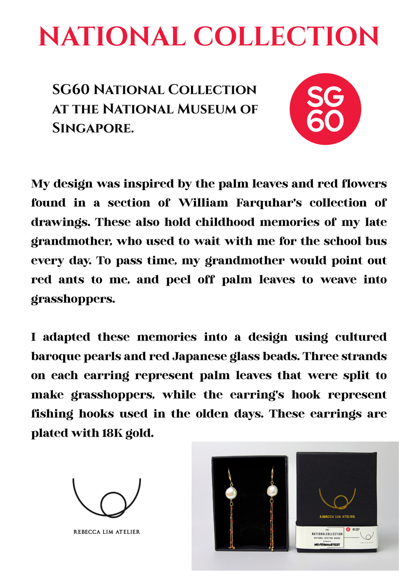 SG60 National Collection pearl earrings
