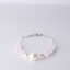 My heart pearl and quartz bracelet