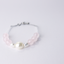 My heart pearl and quartz bracelet