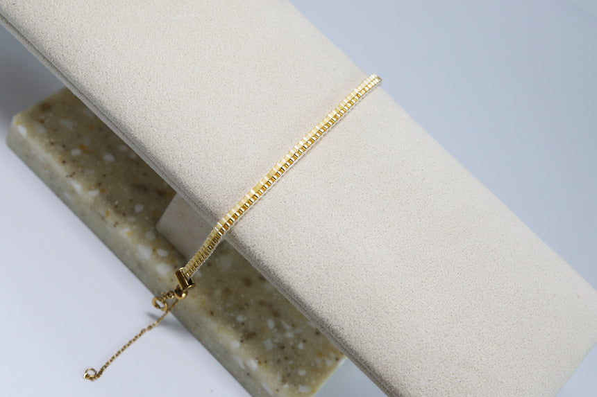 Gold & Yellow Beaded Loom Bracelet