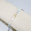 Rainbow On White Beaded Loom Bracelet