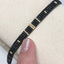 Black & Gold Column Beaded Loom Bracelet