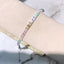 Rainbow On White Beaded Loom Bracelet