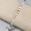 Rainbow On White Beaded Loom Bracelet